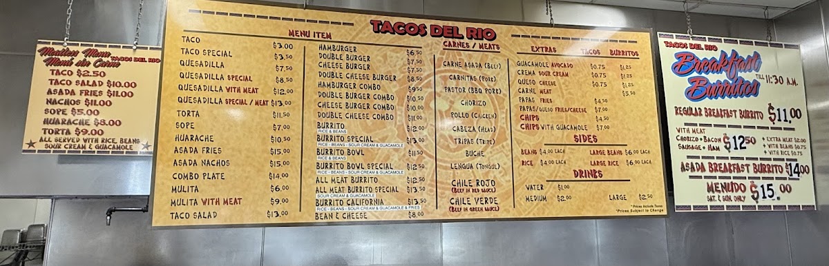 Tacos Del Rio Menu - Image 2